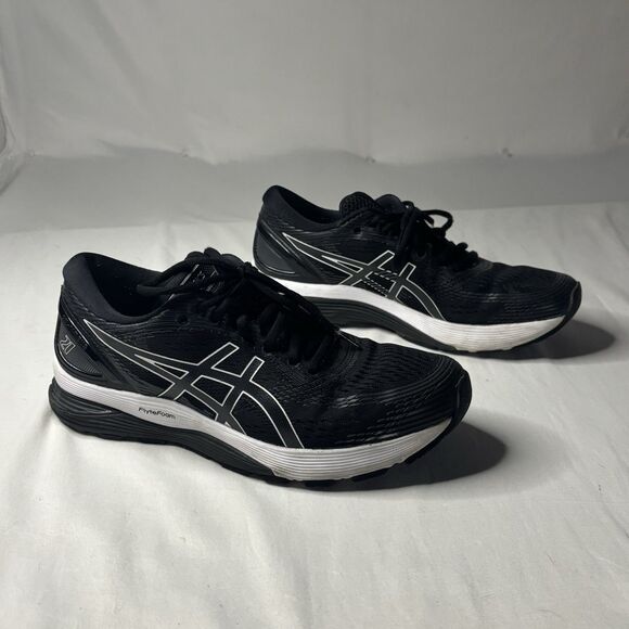Asics Shoes - ASICS GEL-Nimbus 21 Black White Running Shoes Women’s Size 9.5